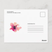 Oh Baby Waterverf Bloemen Meisje Baby shower Briefkaart (Achterkant)