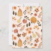 Oh Baby Waterverf pompoen Herfst rustiek Baby show Kaart (Achterkant)