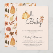 Oh Baby Waterverf pompoen Herfst rustiek Baby show Kaart (Voorkant / Achterkant)