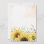 Oh Baby Waterverf Zonnebloem Baby shower Kaart (Achterkant)