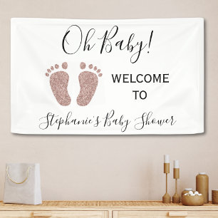 Oh Baby Welcome Girl's Baby shower Spandoek