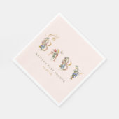 Oh Baby  Wildflower Blush Baby shower Servet (Hoek)