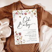 Oh Baby Wildflower Theme Baby shower Uitnodiging
