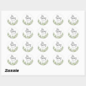 Oh baby winter bos babyshower cadeau sticker (Vel)