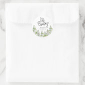 Oh baby winter bos babyshower cadeau sticker (Tas)