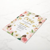 Oh Baby Winter Girl Baby Shower Folie Uitnodiging (Gedraaid)