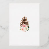 Oh Baby Winter Girl Baby Shower Folie Uitnodiging (Achterkant)