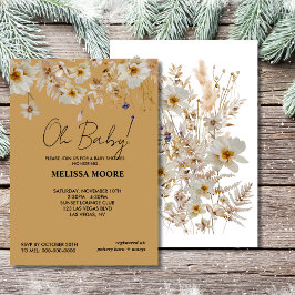 Oh baby winter wilde bloem rustieke bloei baby sho kaart