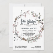 Oh baby winterberry groen pinecones kaart (Voorkant)