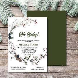 Oh baby winterberry groen pinecones kaart