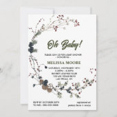 Oh baby winterberry groen pinecones kaart (Voorkant)