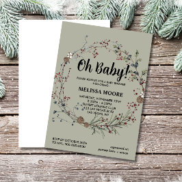 Oh baby winterberry rustieke boho kaart