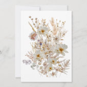 Oh baby winterbloei wilde bloem rustiek baby showe kaart (Achterkant)