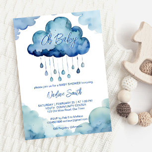 Oh Baby wolk baby shower sjabloon Kaart