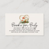 Oh Baby Wood Slice Fall Baby Shower Book Request Informatiekaartje (Voorkant)