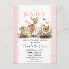 Oh Baby Woodland Animals Baby shower Invitation Po Briefkaart