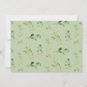 Oh Baby Woodland Animals Greenery Baby shower Kaart (Achterkant)
