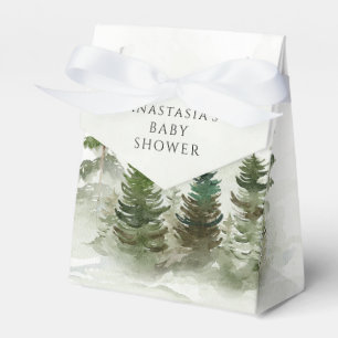 Oh Baby Woodland Waterverf Rustic Baby shower Bedankdoosjes
