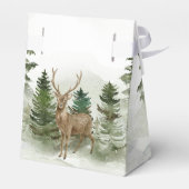 Oh Baby Woodland Waterverf Rustic Baby shower Bedankdoosjes (Achterkant)