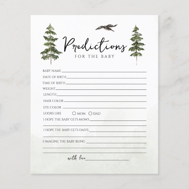 Oh Baby Woodland Waterverf Voorspelling Baby spel (Voorkant)