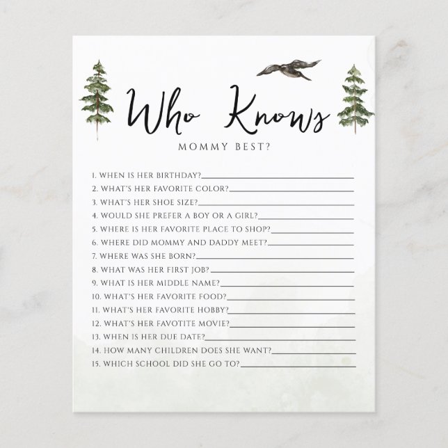 Oh Baby Woodland Wie kent mama Baby spel (Voorkant)