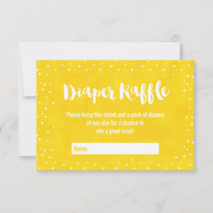 Oh Baby Yellow Baby showers luier Raffle Kaart