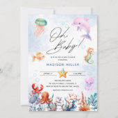 Oh Baby! Zee | Ocean Theme Baby shower Kaart (Voorkant)