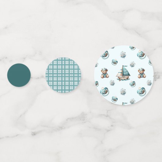 "Oh, Baby" Zeeman Baby shower Confetti (Achterkanten)