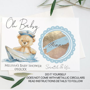 Oh Baby Zeiler Oceaan Baby Shower DIY Krabkaart Aankondigingskaart