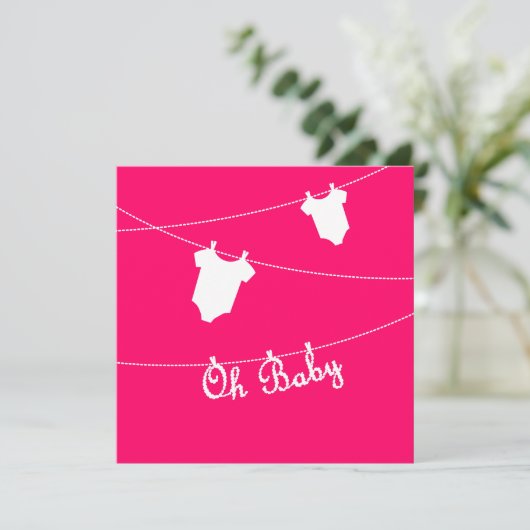 Oh Baby Zwangerschap Aankondiging (Staand voorkant)