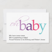 Oh Baby! Zwangerschap Aankondiging (Voorkant)