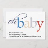 Oh Baby! Zwangerschap Aankondiging (Voorkant)