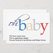 Oh Baby! Zwangerschap Aankondiging (Voorkant / Achterkant)