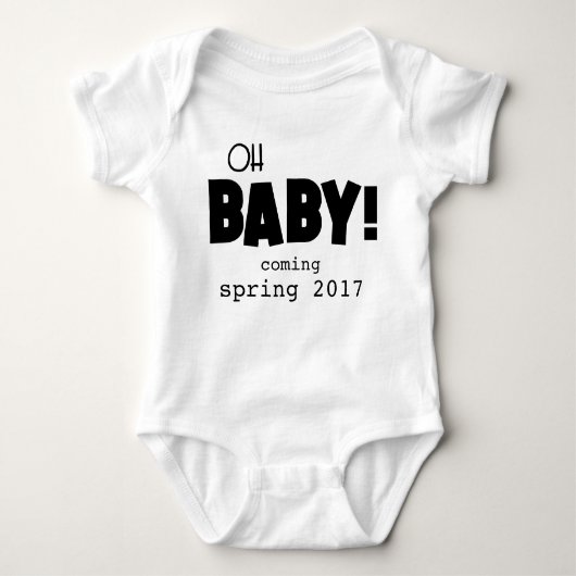 Oh Baby Zwangerschap Aankondiging | Romper (Voorkant)