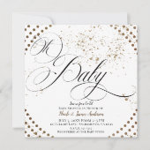 Oh Baby Zwart Brons Modern Co-ed Chic Baby shower Kaart (Voorkant)