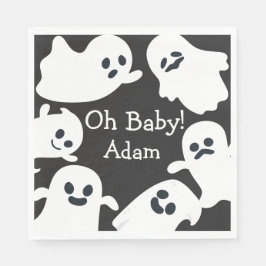 Oh Baby! Zwart & Wit Halloween Herfst Baby shower Servet