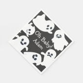 Oh Baby! Zwart & Wit Halloween Herfst Baby shower Servet (Hoek)