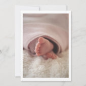 Oh Baby Zwart-wit Trendy Eenvoudige Minimalist Kaart (Achterkant)