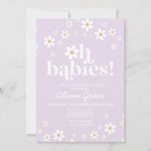 Oh Baby's! Baby Shower met madeliefjes en lilakleu