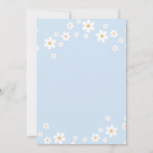 Oh baby's! Daisy bord blauw Baby shower Kaart (Achterkant)
