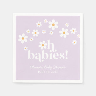 Oh baby's! Daisy lila Baby shower Servet
