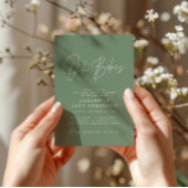 Oh Baby's douche script moderne salie groen Kaart