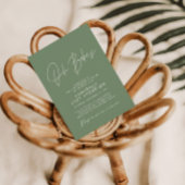 Oh Baby's douche script moderne salie groen Kaart