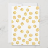 Oh baby's! Gold Stippen Twins Baby shower Invitati Kaart (Achterkant)