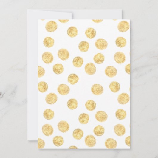 Oh baby's! Gold Stippen Twins Baby shower Invitati Kaart (Achterkant)