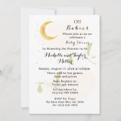 Oh Baby's Neutral Twins Baby shower Invitation Kaart (Voorkant)