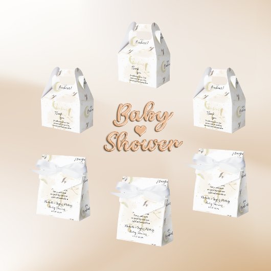 Oh baby's! Neutrale tweelingooievaars Bedankdoosjes