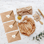 Oh baby's! Neutrale Twin Storks Hart Stickers