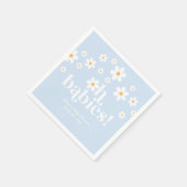 Oh baby's! Retro Daisy blauw boho Baby shower Servet (Hoek)
