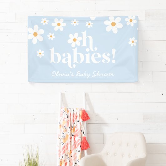 Oh baby's! Retro Daisy boho-baby shower Spandoek (Insitu)